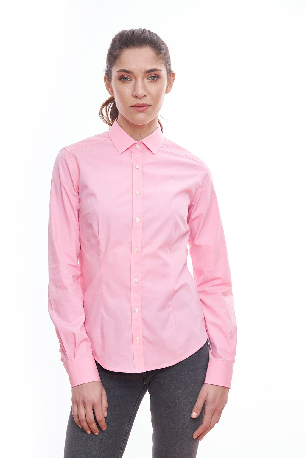 розова дамска риза, втален конструкция