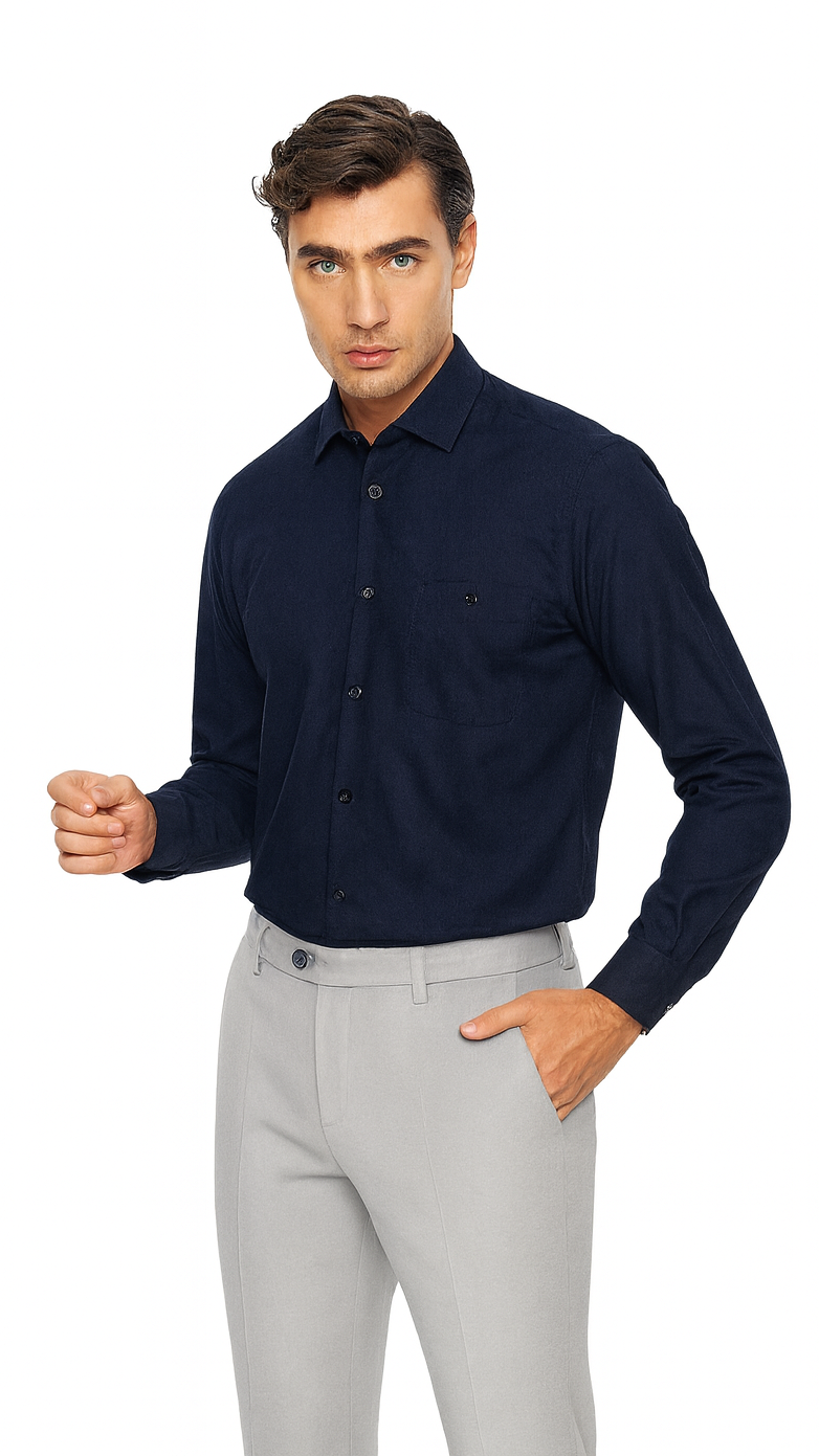 Класическа мъжка риза права конструкция