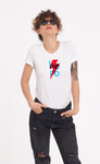дамска тениска с цветна щампа Hero