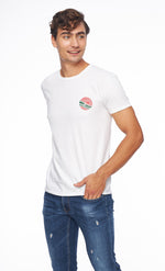 мъжка тениска с цветна щампа на гърдите 